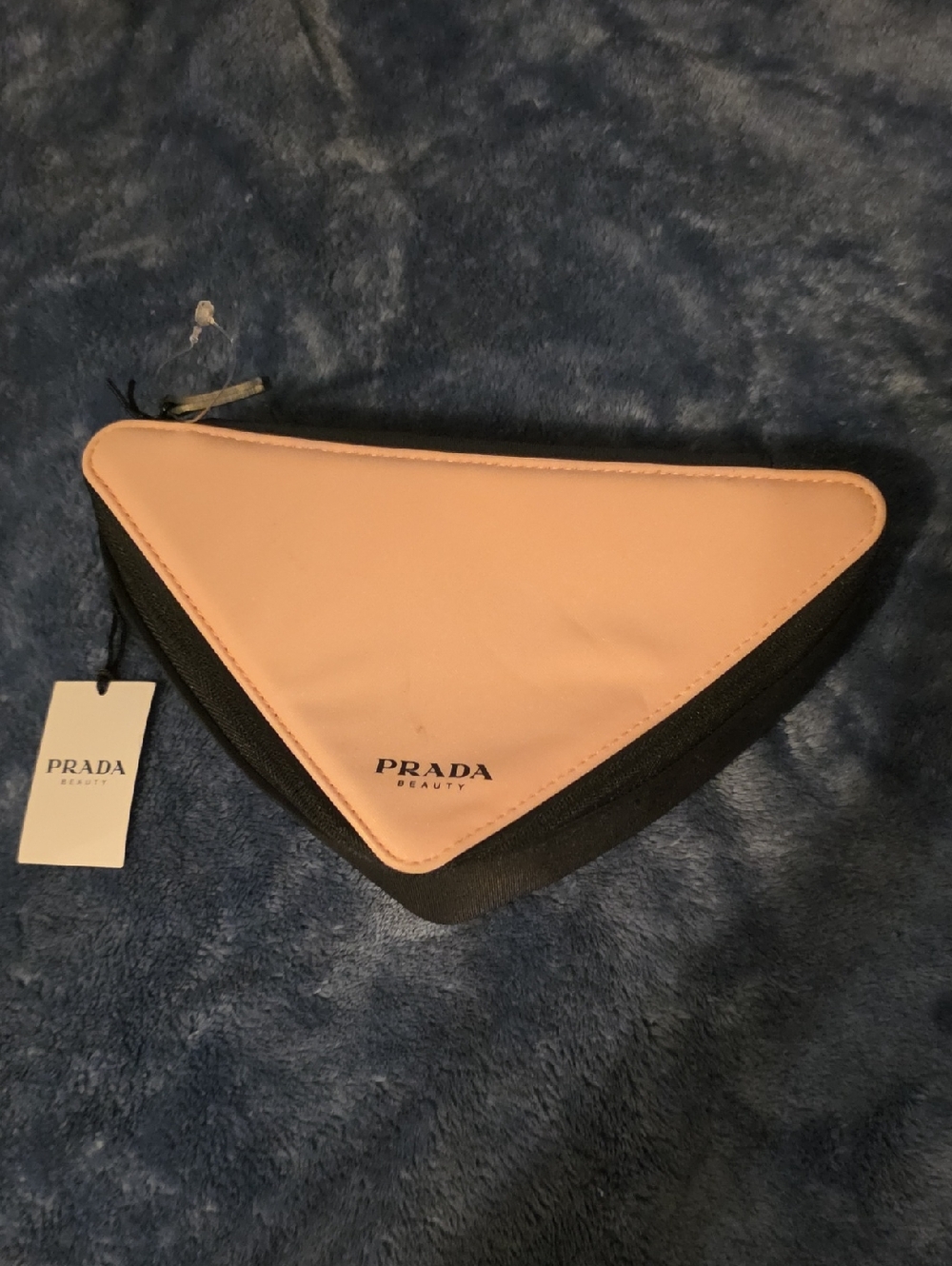 Prada Pink and Black Triangle Pouch